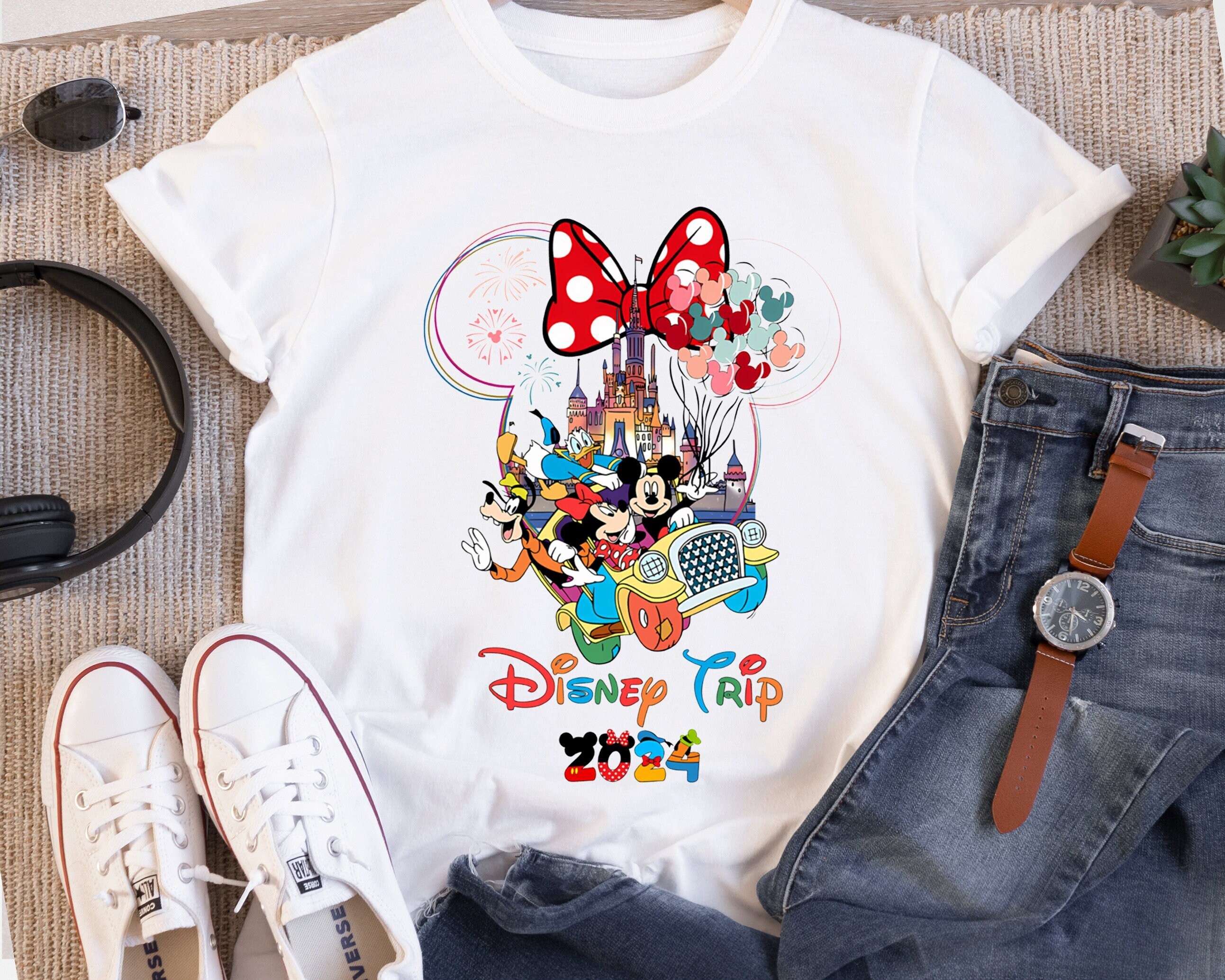 2024 Disney Trip Shirt, Disneyworld Trip Shirt, Mickey and Friends Trip Shirt, Disney Family Trip Shirt, Girls Vacation Shirt, Minnie Bow