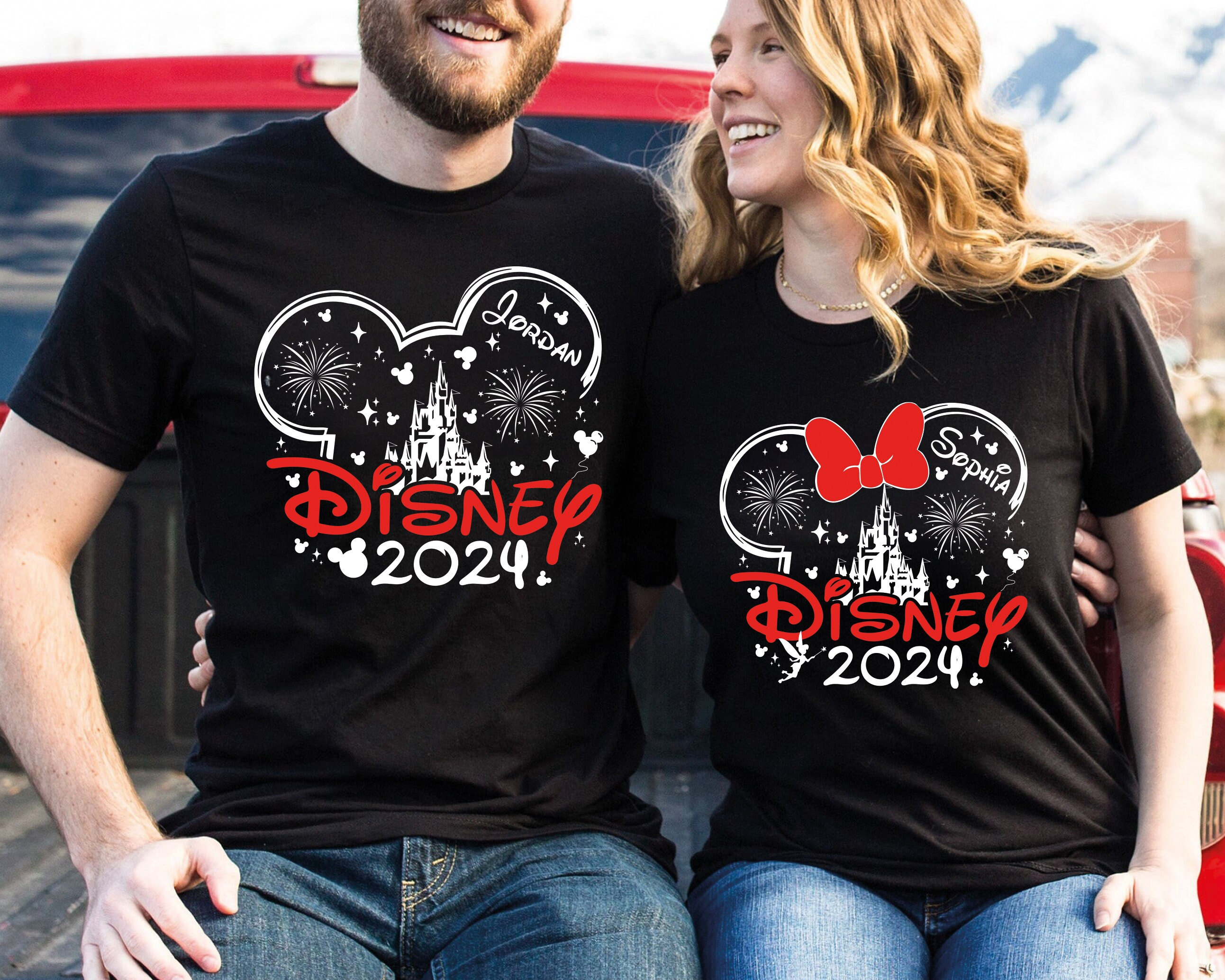 Disney Trip 2024 Shirts, Disney Castle Shirt, Disney Family Matching Shirt, Minnie Bow Mickey Head Shirt, Disney Vacation T-shirts