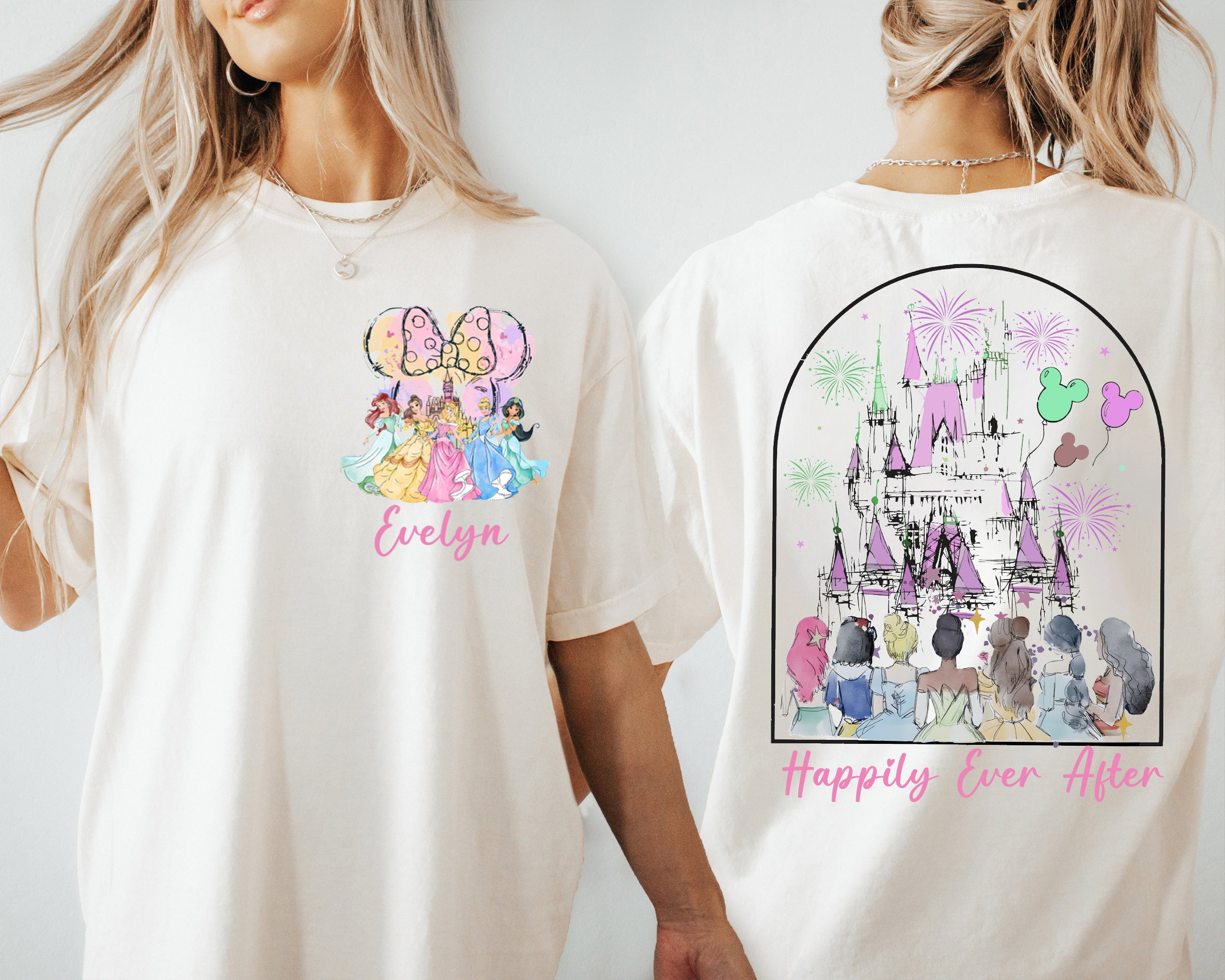 Watercolor Disney Princess Shirt, Princess Castle Shirt, Disney Girls Trip, Disneyland Shirt, Disney Group Shirt, Princess Squad Shirt