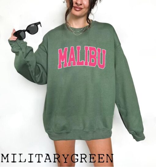 Malibu Sweatshirt, Malibu Crewneck, Malibu Hoodie, Malibu California Shirt, Cute Gift for Her, Malibu Beach Sweatshirt