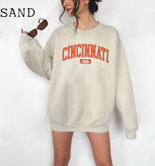 Cincinnati Crewneck Sweatshirt , Cincinnati Football Sweater Shirt, Cincinnati Fan Gift, Aesthetic Tumblr Sweatshirts