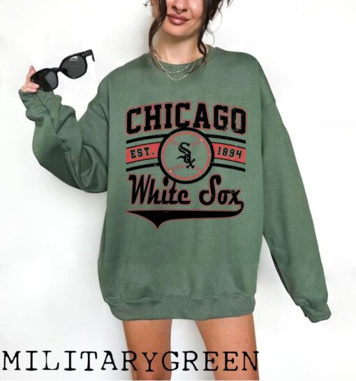 Vintage Chicago White Sox EST 1894 Shirt, Chicago Baseball Hoodie, Vintage Baseball Fan Shirt, Chicago White Sox Shirt, Baseball Unisex Tee