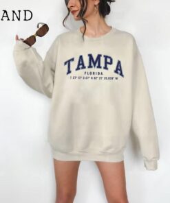 Tampa Florida College Sweatshirt, College Unisex Crewneck Sweater, Baseball Sweatshirt, East Coast Sweatshirt, USA Sweater