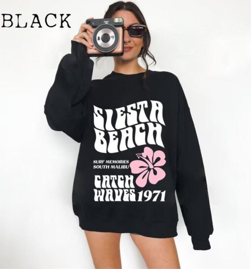 Siesta Beach Sweatshirt Ocean Beach Sweatshirt Tumblr Sweatshirt Coconut Girl Trendy Sweatshirt Aesthetic Hoodie Trendy Sweatshirt