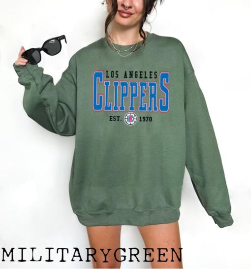 Los Angeles Clipper, Vintage Los Angeles Clipper Sweatshirt \ T-Shirt, Clippers Sweater, Clippers T-Shirt, Vintage - Retro Los Angeles