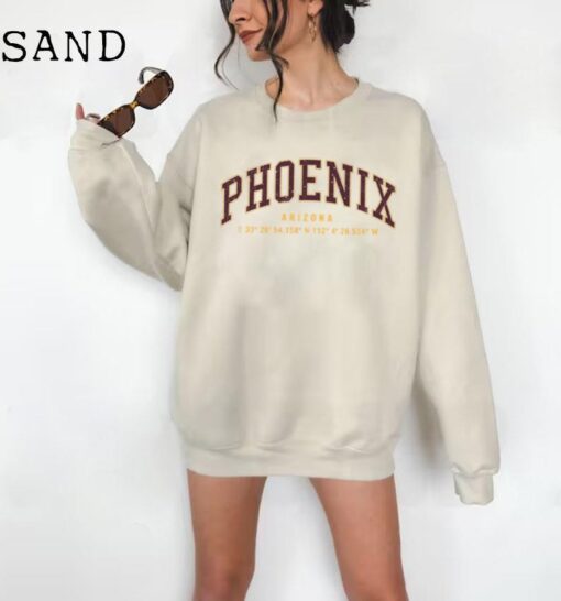 Phoenix Arizona College Sweatshirt, USA Sweater, Phoenix University Gift, Vacation Travel Crewneck, Southwest Sweatshirt