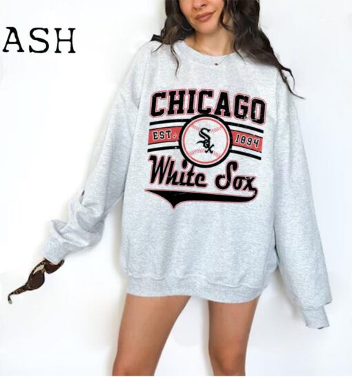 Vintage Chicago White Sox EST 1894 Shirt, Chicago Baseball Hoodie, Vintage Baseball Fan Shirt, Chicago White Sox Shirt, Baseball Unisex Tee