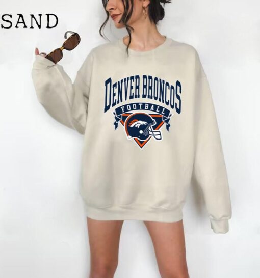 Denver Broncos Football Sweatshirt, Denver Football shirt, Vintage Style Denver Football Sweatshirt, Denver Fan Gift, Sunday crewneck