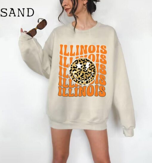 Illinois Sweatshirt, Illinois Crewneck, Illinois Shirt, Trendy Illinois Sweatshirt, Trendy Illinois Shirt, Illinois Gift, Womens Illinois