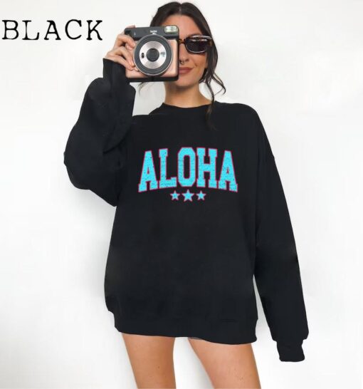 Aloha Sweatshirt, Hawaii Sweatshirt, Maui Sweatshirt, Hawaii Souvenir Gift, Aloha Crewneck Sweatshirt