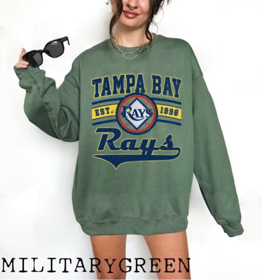 Vintage 90s MLBs Shirt, Tampa Bay Baseball Shirt  Tampa Bay EST 1998 Sweatshirtt  Vintage Baseball Fan Shirt