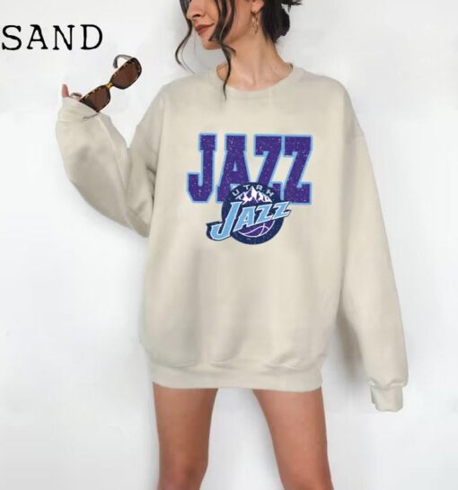 Utah Jazz Retro Vintage 1990's NBA Crewneck Sweatshirt