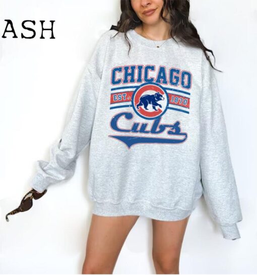Vintage MLB Chicago Cubs EST 1970 Shirt, Vintage Chicago Cubs Sweatshirt, Baseball Fan shirt, Chicago Cubs Shirt, Game Day,