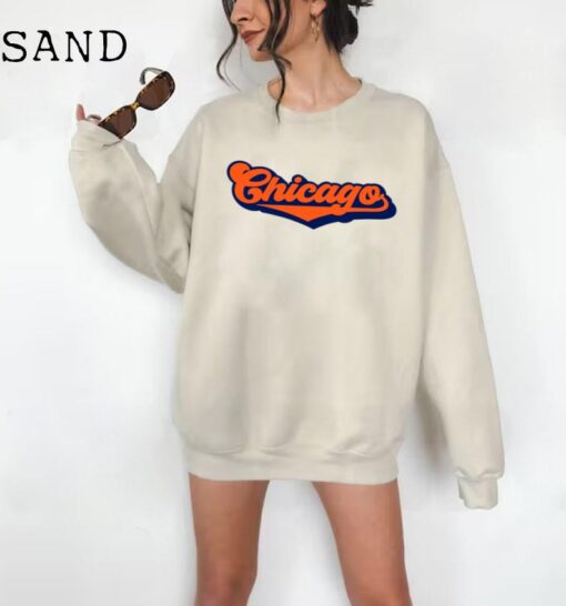 Retro Chicago Sweatshirt - Unisex Sweatshirt - Cute Chicago Crewneck - Vintage