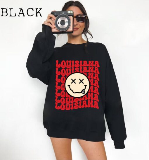 Louisiana Sweatshirt, Louisiana State, Louisiana Sweater, Louisiana Sweater, Unisex Louisiana Crewneck Sweater