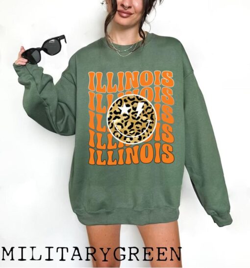 Illinois Sweatshirt, Illinois Crewneck, Illinois Shirt, Trendy Illinois Sweatshirt, Trendy Illinois Shirt, Illinois Gift, Womens Illinois