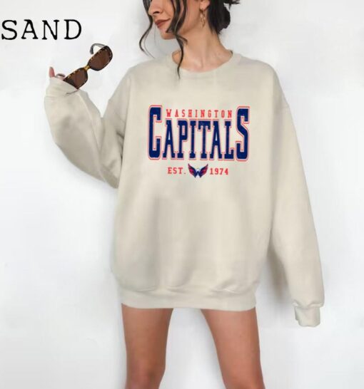 Washington Capital, Vintage Washington Capital Sweatshirt \ Shirt, Capitals Sweater, Capitals Shirt, Hockey Fan, Retro Washington Ice Hockey