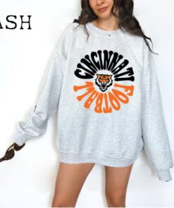 Hippy Cincinnati Bengals Crewneck - Retro Style Sweatshirt - Men's & Women's Apparel