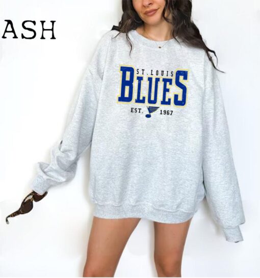 St. Louis Blues Sweatshirt, Vintage Styled St. Louis Blues Crewneck Sweatshirt, Retro Blues Crewneck, Blues Shirt