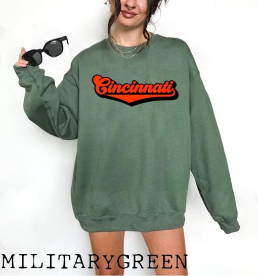 Retro Cincinnati Sweatshirt - Unisex Sweatshirt - Cute Cincinnati Crewneck - Vintage