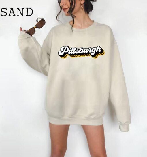 Pittsburgh Retro Sweatshirt, Vintage Style Pittsburgh Sweatshirt, Pittsburgh Sweatshirt, Women's Pittsburgh Shirt, Men's Pittsburgh Shirt