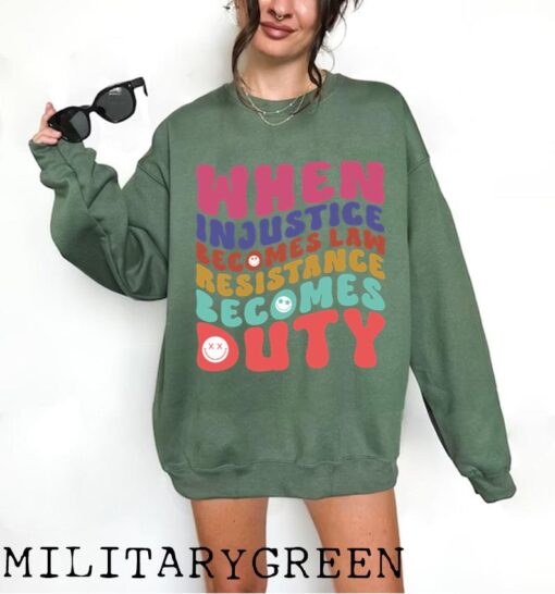 When Injustice Becomes Law, Resistance Shirt, Notorious RBG Shirt, Girl Power Shirt, Ruth Bader Ginsburg Shirt, RGB Shirt