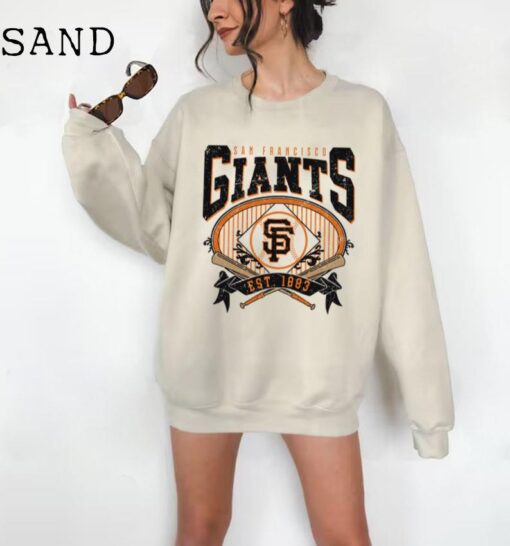 Vintage San Francisco Giant Crewneck Sweatshirt, Giants EST 1883 Sweatshirt, San Francisco Baseball Game Day, Retro Giants Shirt