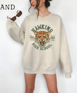 Hawkins High School Sweatshirt, Hawkins Indiana Sweat, Hawkins Tiger Sweatshirt, ST Sweatshirt, Hawkins Class of 1983