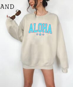 Aloha Sweatshirt, Hawaii Sweatshirt, Maui Sweatshirt, Hawaii Souvenir Gift, Aloha Crewneck Sweatshirt
