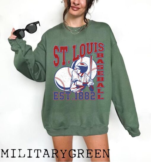 Vintage St. Louis baseball Sweatshirt | Baseball Fan shirt | St. Louis Cardinals Sweatshirt | EST 1882