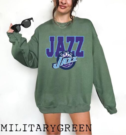 Utah Jazz Retro Vintage 1990's NBA Crewneck Sweatshirt