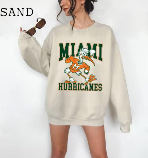 Vintage NCAA Miami Hurricanes Shirt, University of Miami Shirt, Unisex T-Shirt Sweatshirt Hoodie, Shirt For Men Women