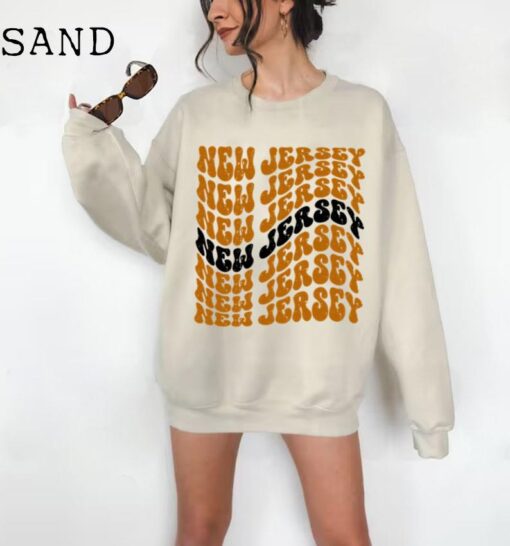 New Jersey Sweatshirt, New Jersey Crewneck, New Jersey Shirt for Women, New Jersey Gifts, New Jersey Sweater, Vintage Sweatshirt