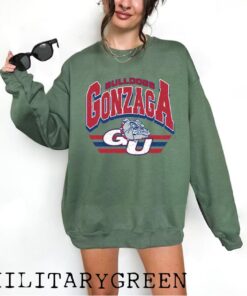 Gonzaga Sweatshirt Spokane Crewneck Washington University Pullover College Student WA Sports Fan Apparel Bulldogs Game Day Tee