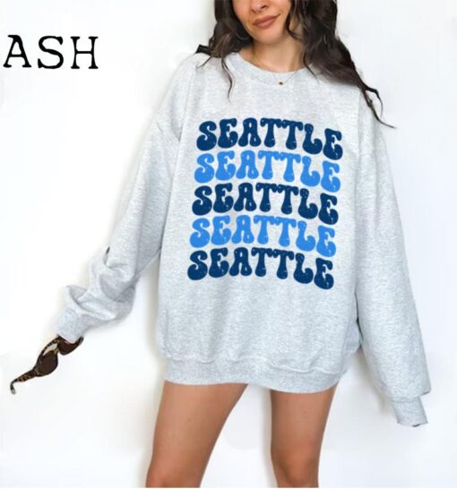 Seattle Sweatshirt, Washington Sweatshirt, State Sweatshirt, University State Inspired, Vacation Sweatshirt, Seattle Shirt, Gif