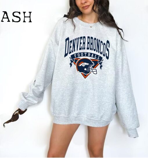Denver Broncos Football Shirt, Vintage Style Denver Broncos Football Sweatshirt, Denver Broncos Shirt