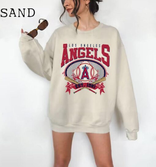 Vintage 90s MLB Los Angeles Angels Shirt, Los Angeles Baseball Shirt  Los Angeles EST 1861 Shirtt  Vintage Baseball Fan Shirt