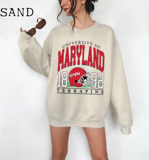 Vintage University Maryland Sweatshirt Maryland Crewneck Maryland Terrapins Sweater Pullover Maryland Terrapins