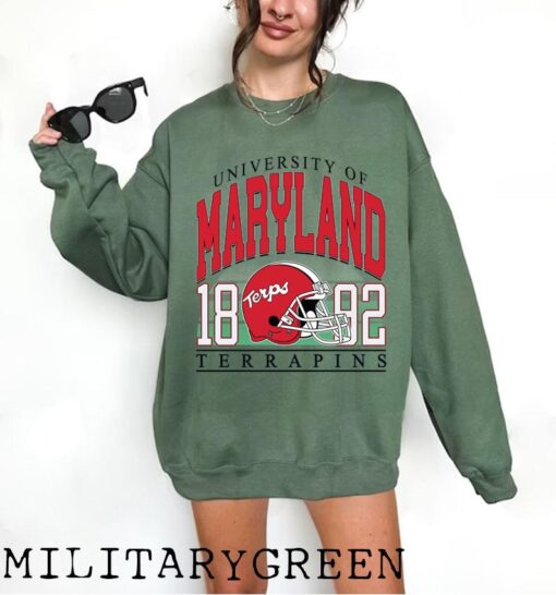 Vintage University Maryland Sweatshirt Maryland Crewneck Maryland Terrapins Sweater Pullover Maryland Terrapins