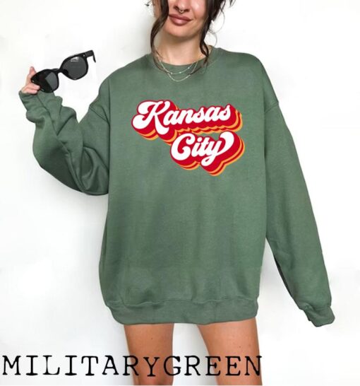 Kansas City Football Sweatshirt, Vintage Kansas City Crewneck, Retro Kansas City Sweatshirt, Kansas City Toddler Crewneck