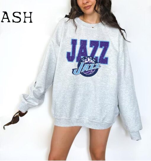 Utah Jazz Retro Vintage 1990's NBA Crewneck Sweatshirt