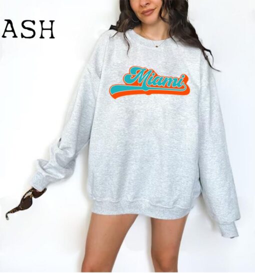 Retro Miami Sweatshirt - Unisex Sweatshirt - Cute Miami Crewneck - Vintage