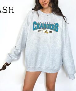 Vintage Chargers Football Logo Crewneck Sweatshirt, Los Angeles Sweatshirt, Chargers Fan Gift, College Chargers Sweater