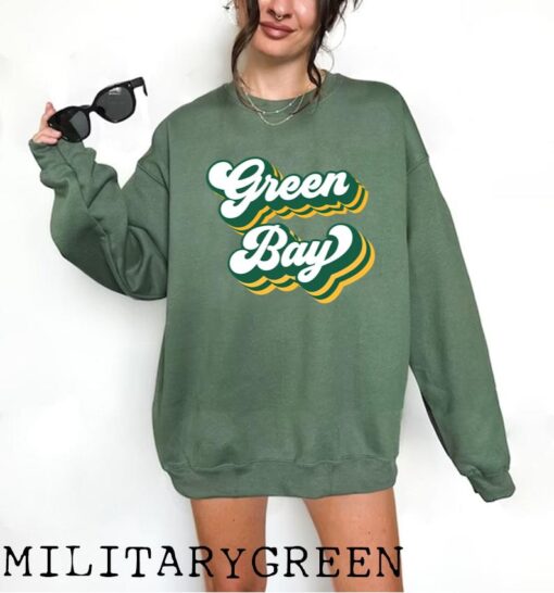 Green Bay Retro Sweatshirt, Vintage Style Green Bay Sweatshirt, Green Bay Sweatshirt, Women's Green Bay Shirt, Men's Green BayShirt