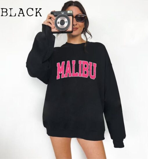 Malibu Sweatshirt, Malibu Crewneck, Malibu Hoodie, Malibu California Shirt, Cute Gift for Her, Malibu Beach Sweatshirt