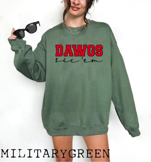 Dawgs Sic 'em Georgia Bulldogs Sweatshirt, Long Sleeve, or T-Shirt