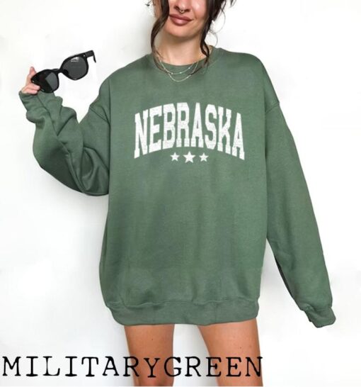 NEBRASKA Sweatshirt, Nebraska Shirt, Nebraska Gift, Nebraska Sweater, Nebraska Souvenir, Nebraska Girls Trip, Premium Crewneck