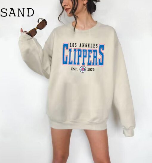 Los Angeles Clipper, Vintage Los Angeles Clipper Sweatshirt \ T-Shirt, Clippers Sweater, Clippers T-Shirt, Vintage - Retro Los Angeles