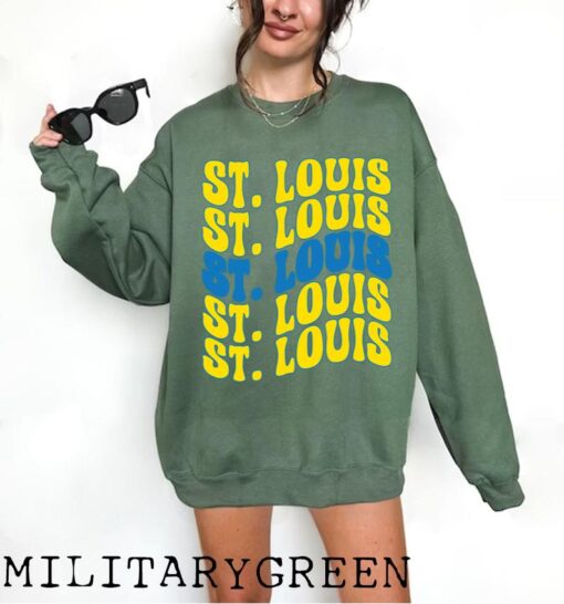 St. Louis Sweatshirt, St. Louis Gifts, St. Louis Fan, St. Louis Shirt, St. Louis Souvenir, College Student Sweater, Premium Unisex Crewneck