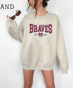 Vintage Atlanta Braves Sweatshirt | Atlanta Baseball Shirt | Atlanta EST 1876 Sweatshirt | Vintage Baseball Fan Shirt